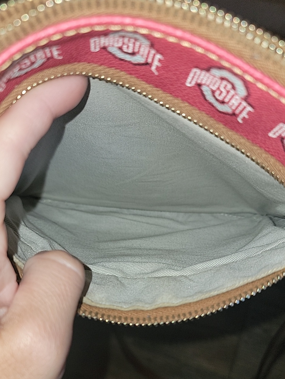 Dooney & Bourke Pink Ohio State University Triple Zip Crossbody - Picture 14 of 15